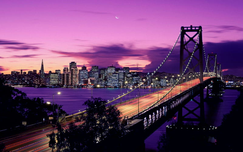 San Francisco , autumn, bridge, city, colour, new york, night, sky, street, HD wallpaper