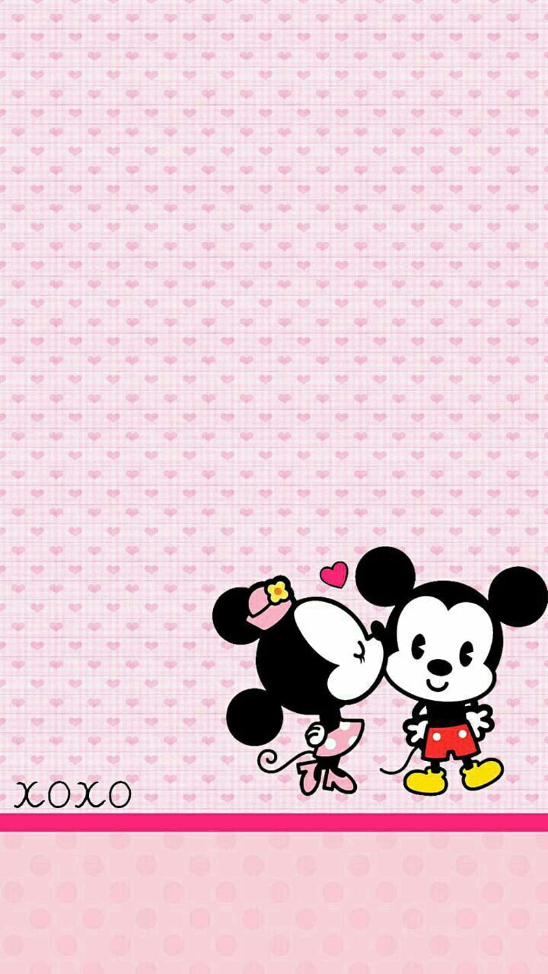 With love, cute, disney, kiss, mickey, mickey mouse, minnie ...