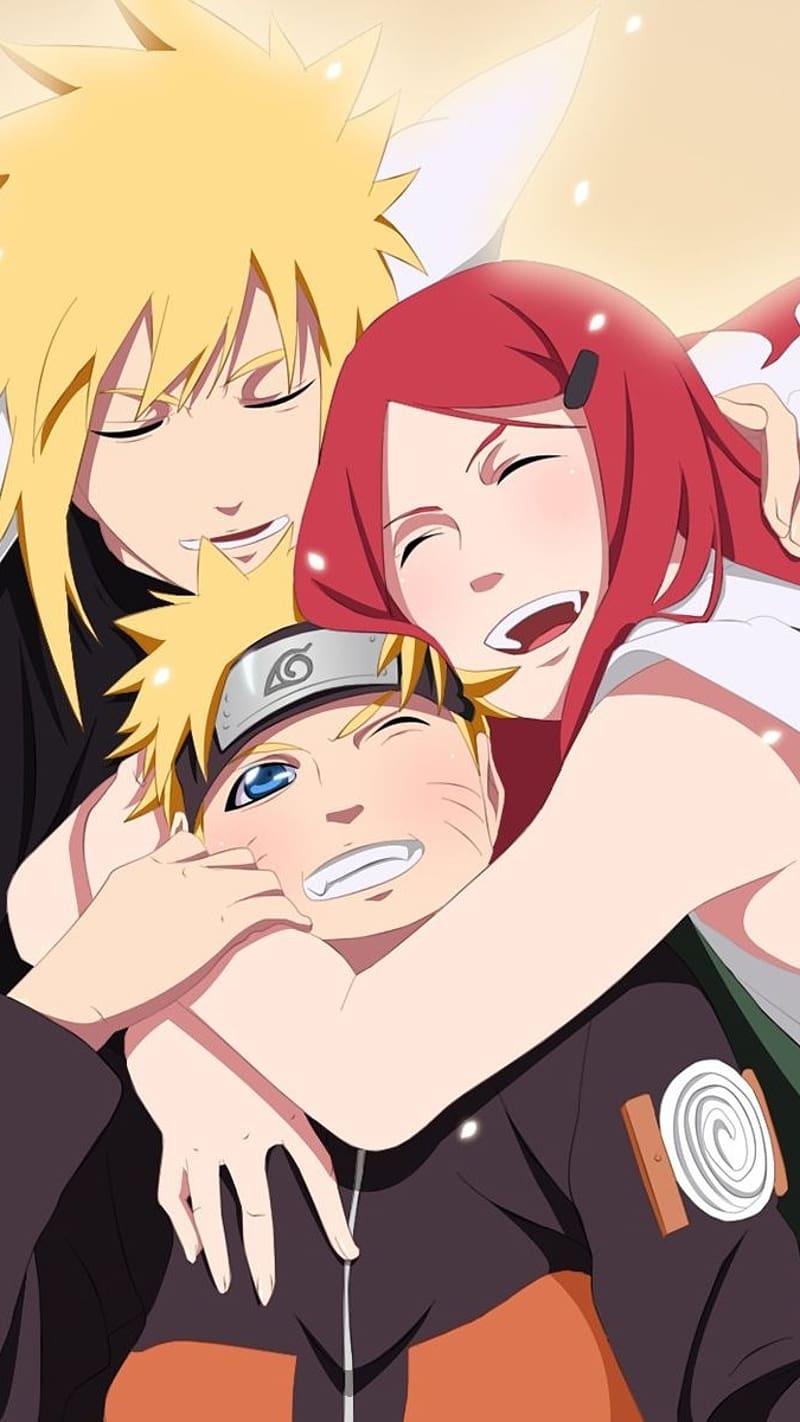 Naruto Family, kushina, anime, HD phone wallpaper