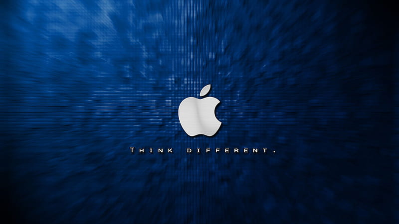 Apple In Blue Background Technology MacBook, HD wallpaper