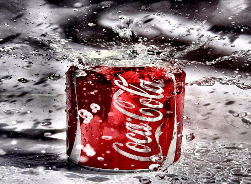 Refreshing Coke, textures, water, abstract, coke a cola, HD wallpaper