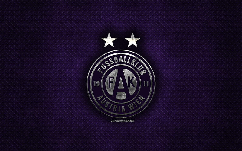 Austria Vienna Austrian Football Club Purple Metal Texture Metal Logo Emblem Hd Wallpaper Peakpx