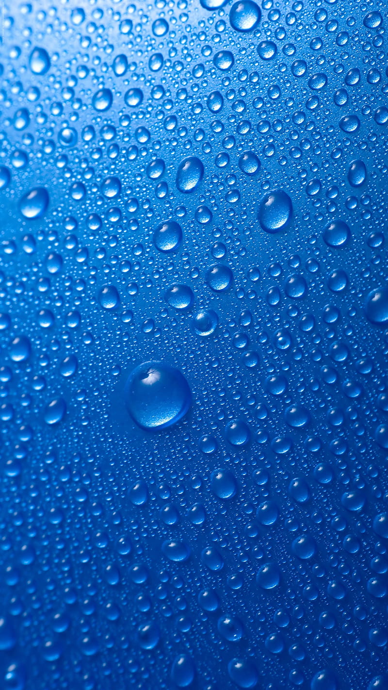 Rain Drops, 929, blue, drop, drops, macro, q, rain, simple, water, HD phone wallpaper