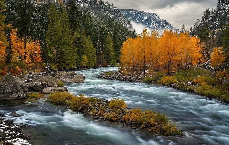 Earth, River, Fall, Mountain, Nature, HD wallpaper | Peakpx
