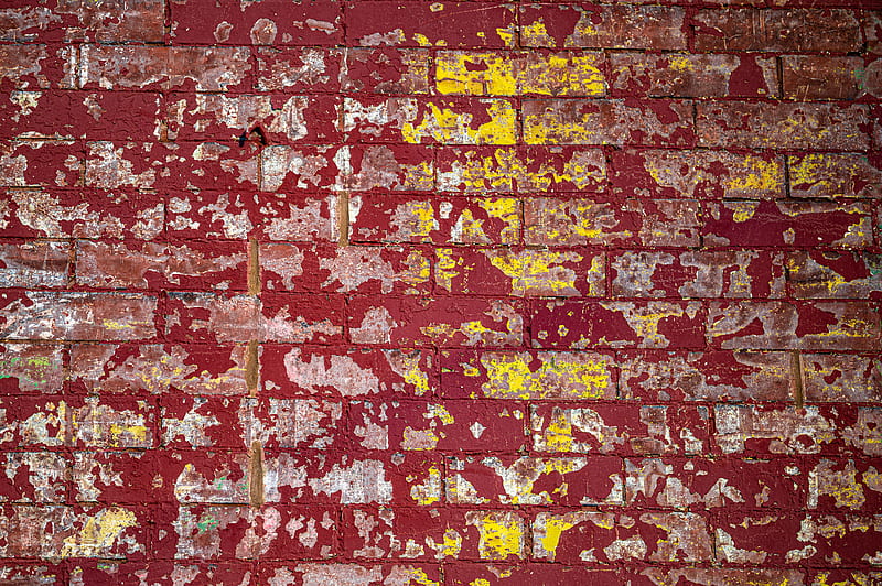 wall, brick, paint, stains, texture, HD wallpaper
