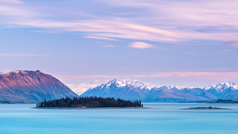Cloudy Mountains in Lake Tekapo New Zealand, HD wallpaper