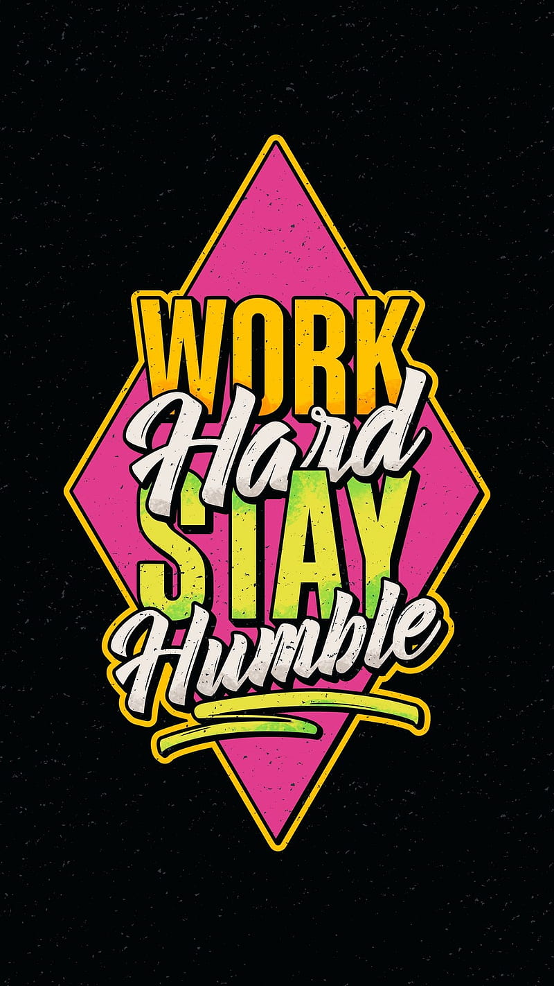 Work hard, black, saying, latest, HD phone wallpaper