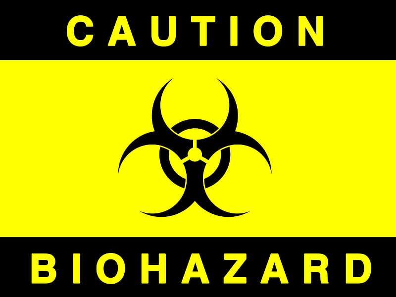 CAUTION: BIOHAZARD, death, warning, danger, sign, biohazard logo, abstract, biohazard symbol, biohazard, caution, HD wallpaper