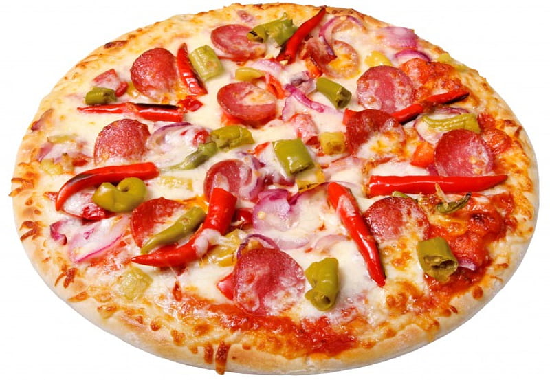 RED CHILLY HOT PIZZA, meal, nice, food, chicken, hot, HD wallpaper