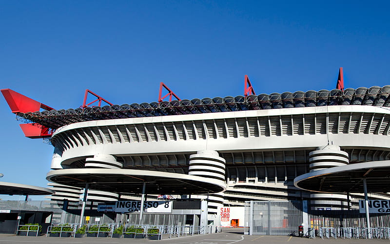 Giuseppe Meazza, San Siro Italian football stadium, Milan, Italy, HD  wallpaper