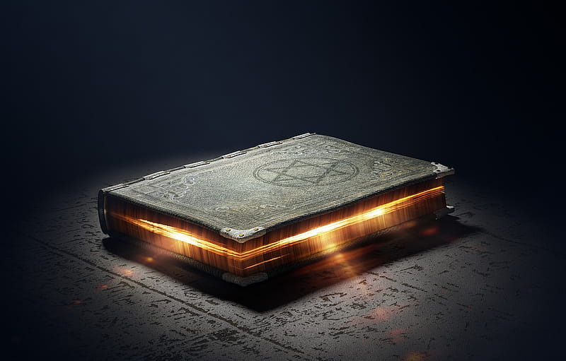 magic, glow, symbol, book for , section фантастика, Magical Books, HD wallpaper