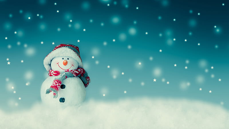 Christmas Cute Snowman Toy, HD wallpaper