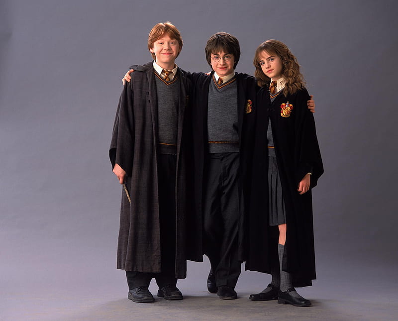 Harry, Rony, Hermione friendship, harry, hermione, rony, movies, kids, HD  wallpaper | Peakpx