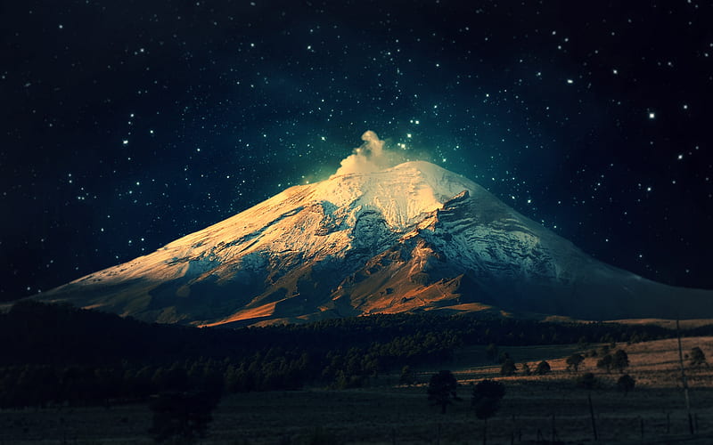 Digital Universe Mountains, digital-universe, nature, galaxy, universe, HD wallpaper