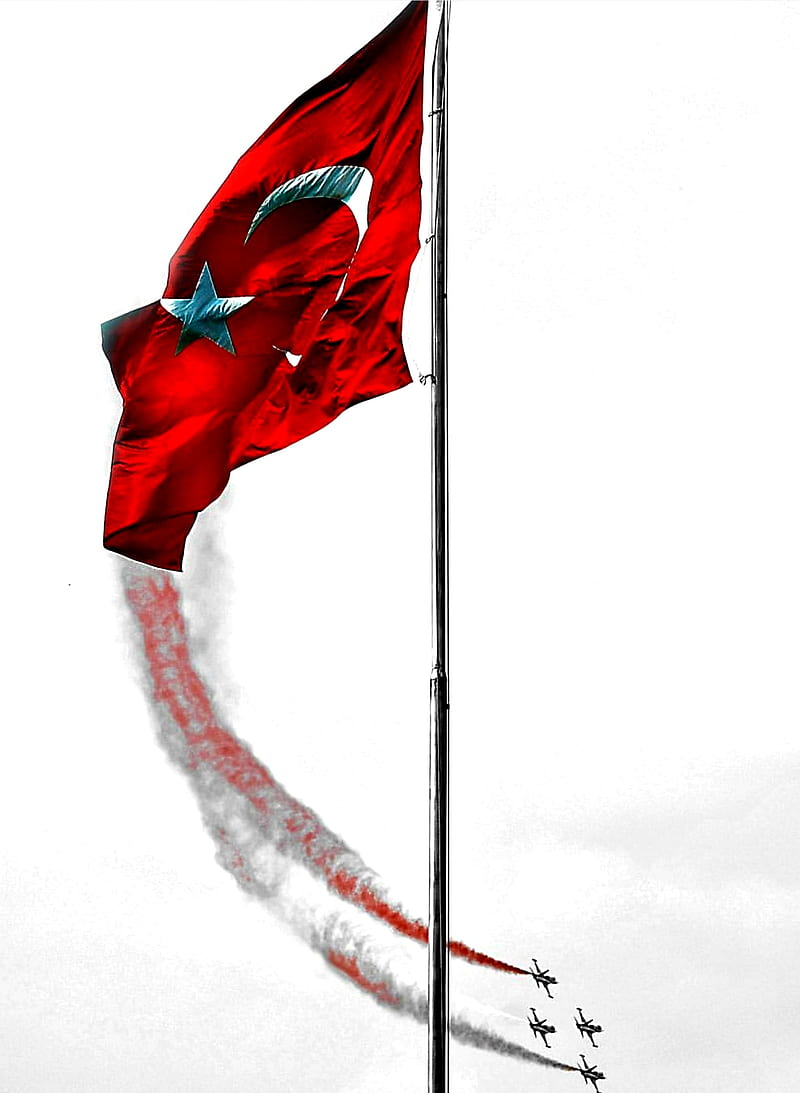 turk bayragi, turk, flags, america, american, HD phone wallpaper