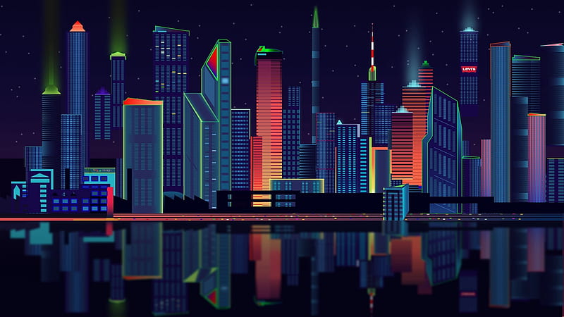 Panorama Vector City, HD wallpaper