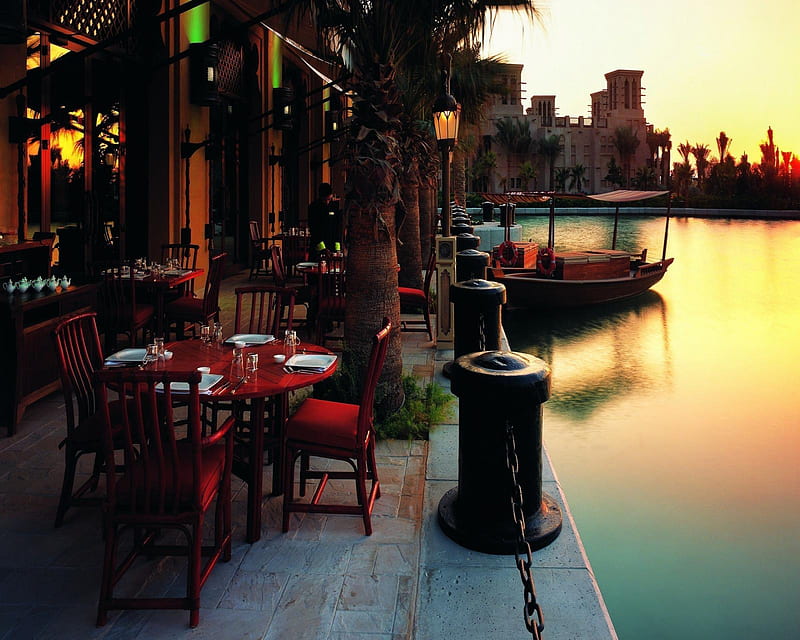Jumeirah, beach, dubai, restaurant, uae, HD wallpaper