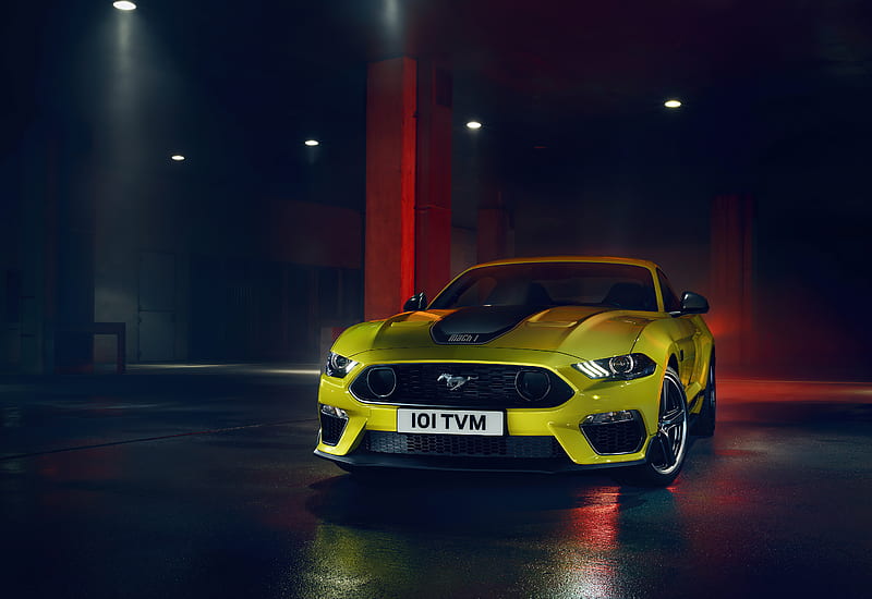 Ford Mustang Yellow , ford-mustang, ford, carros, HD wallpaper