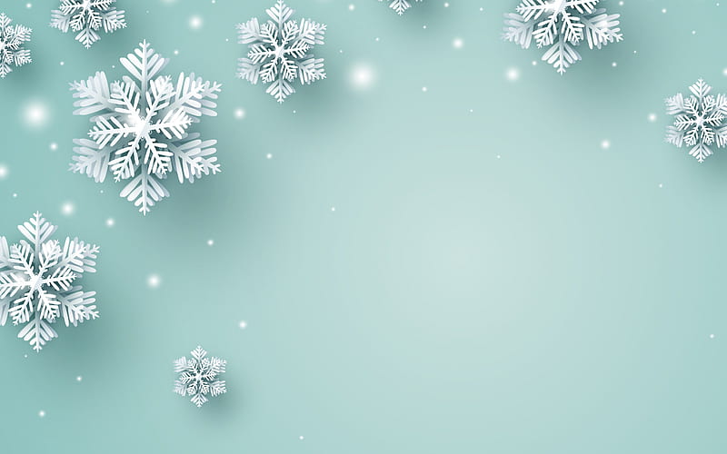 Blue background with snowflakes, winter background, christmas, snowflakes  background, HD wallpaper | Peakpx