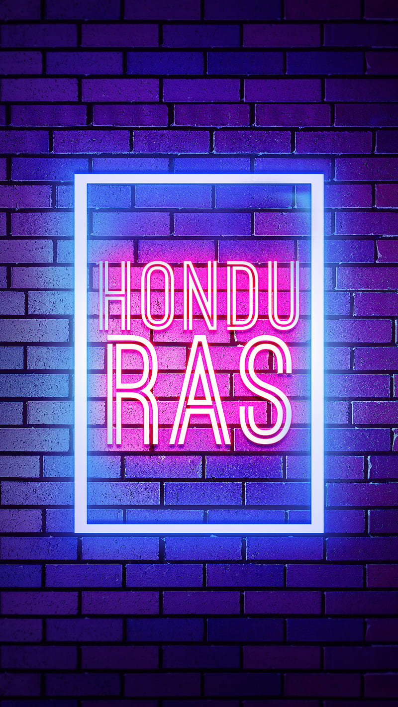 Honduras, Neon Honduras, countries, country, country name, HD phone wallpaper