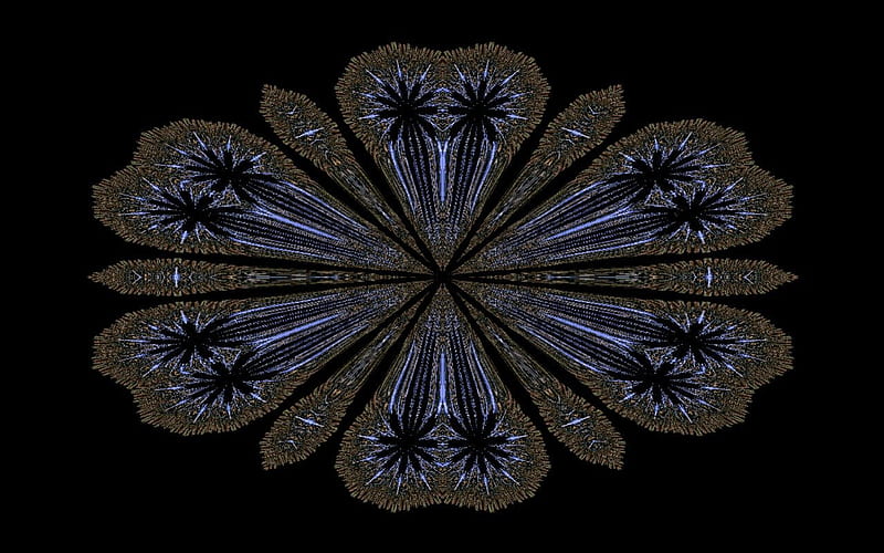 Crochet mandala, mandala, doily, 3d and cg, black, abstract, HD wallpaper