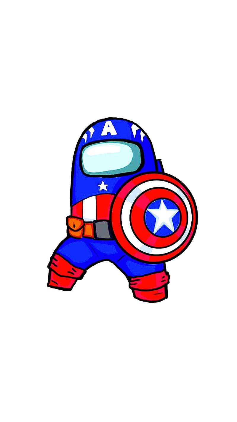 Among Us Captain, among, among us, among us , bts, captain, captain america, christmas, haloween, steve rogers, HD phone wallpaper