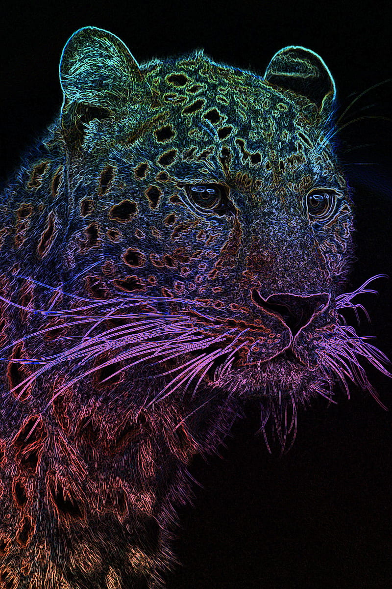 Neon Leopard, Hermes, Neon, animal, animals, big cat, clean, clear, close-up, colorful, earth, environment, fire, florest, floresta, forest, goals, green, leopard, lgbt, life, natural, nature, peace, planet life, plants, preservation, save, save the world, the, trees, wild cat, wildlife, world, HD phone wallpaper