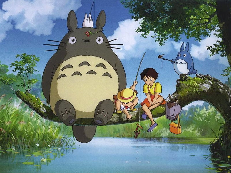 My neighbor Totoro, movie, manga, totoro, my neighbour totoro, hayao miyazaki, spirit, tree branch, anime, miyazaki hayao, miyazaki, HD wallpaper