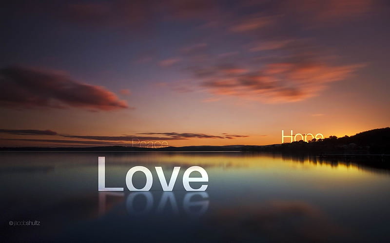love peace hope-Natural landscape, HD wallpaper
