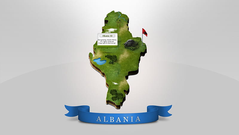 Albania 3D, 3d, Albania, shqiperia, tirana, shkoder, HD wallpaper