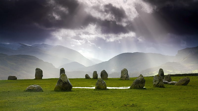 Caslteregg Stone Circle, solstice, Cumbria, stone circle, druids, UK, HD wallpaper