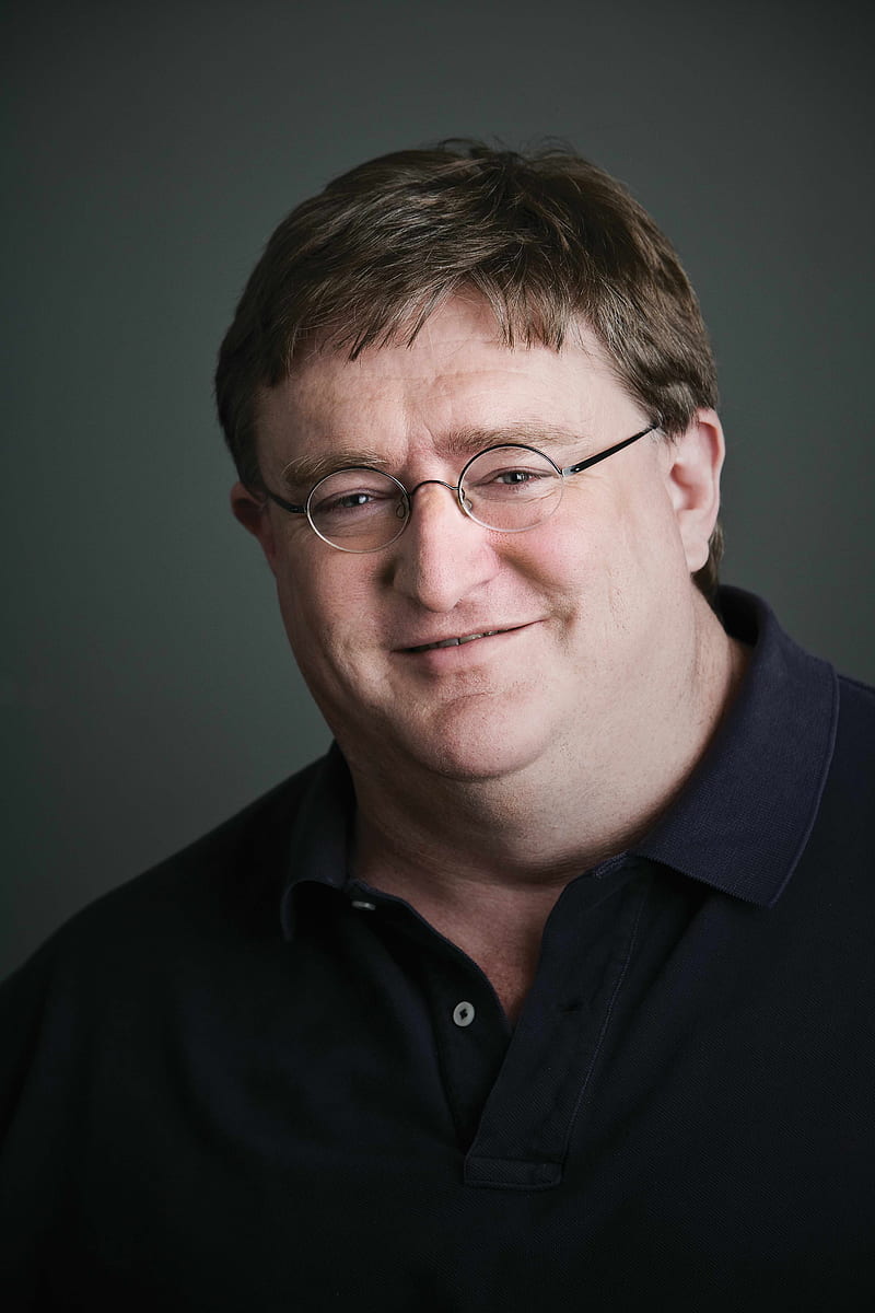 Gabe Newell, Steam (software), Valve, Valve Corporation, men with glasses, men, smiling, celebrity, face, HD phone wallpaper