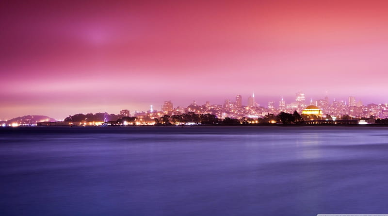 Gorgeous cityscape in pastel colors, city, colors, pastel, sky, sea, HD  wallpaper | Peakpx