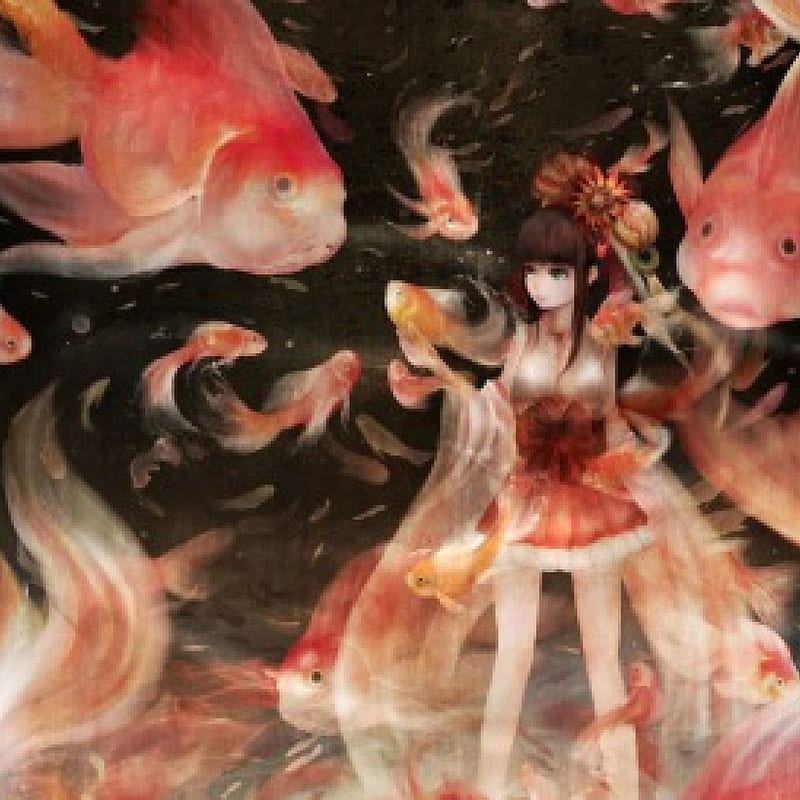 Cute Goldfish Funny Anime Cartoon Character Poster | Zazzle