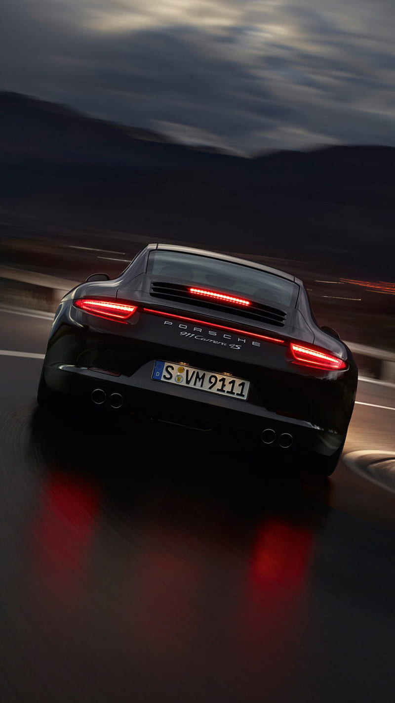 Porsche Carrera 4S 911, car, carrera 4s, night drive, porsche, rear,  vehicle, HD phone wallpaper | Peakpx