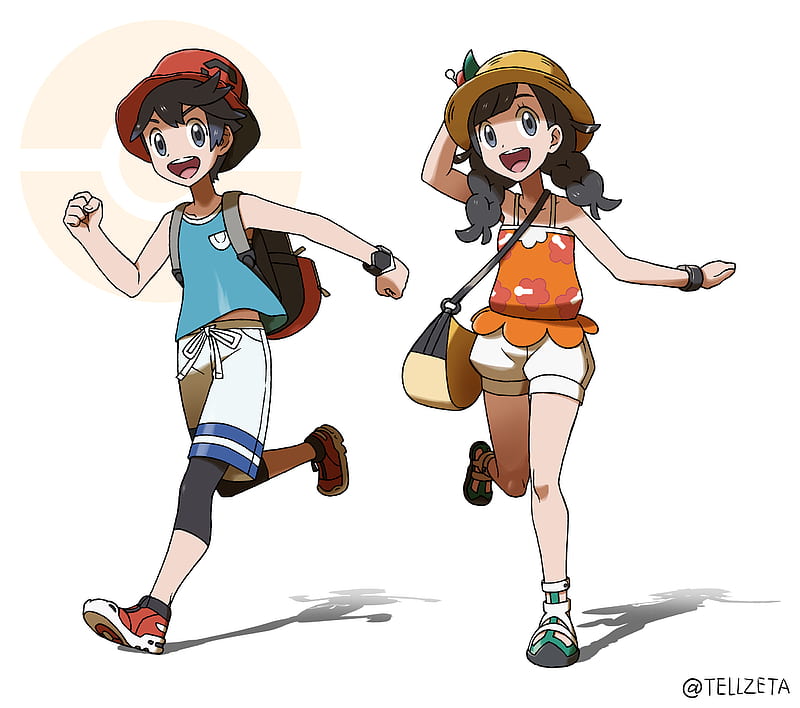 Pokémon, Pokémon Ultra Sun and Ultra Moon, Elio (Pokémon) , Selene (Pokémon), HD wallpaper