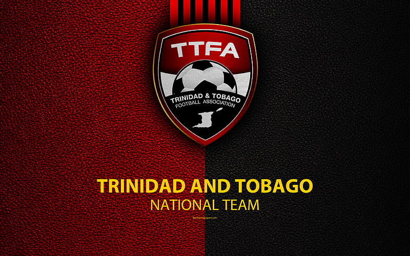 Trinidad and Tobago national football team leather texture, emblem, The Soca Warriors, logo, football, Trinidad and Tobago, HD wallpaper