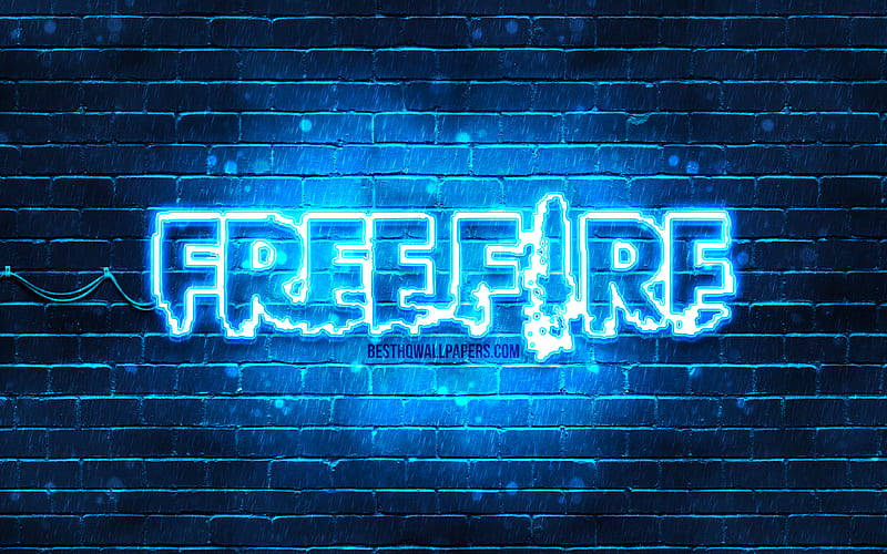 Garena Fire blue logo blue brickwall, Fire logo, 2020 games, Fire, Garena Fire logo, Garena Fire, Fire Battlegrounds, HD wallpaper