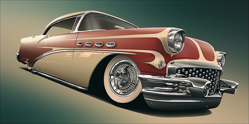 1956 Buick Special, oldie, lowrider, vintage, car, HD wallpaper