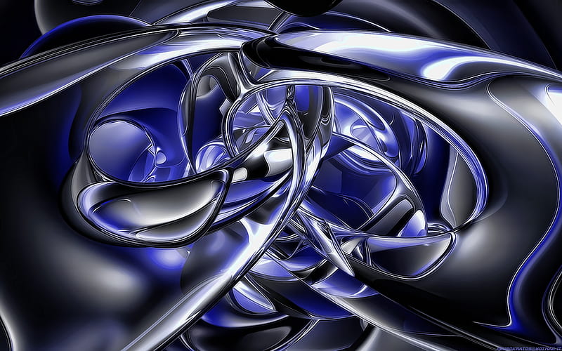 Deep Blue, 3d, abstract, blue, HD wallpaper | Peakpx