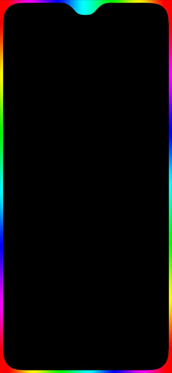 Color Edge, oneplus, oneplus6t, notch, edges, border, led, black, light, HD mobile wallpaper