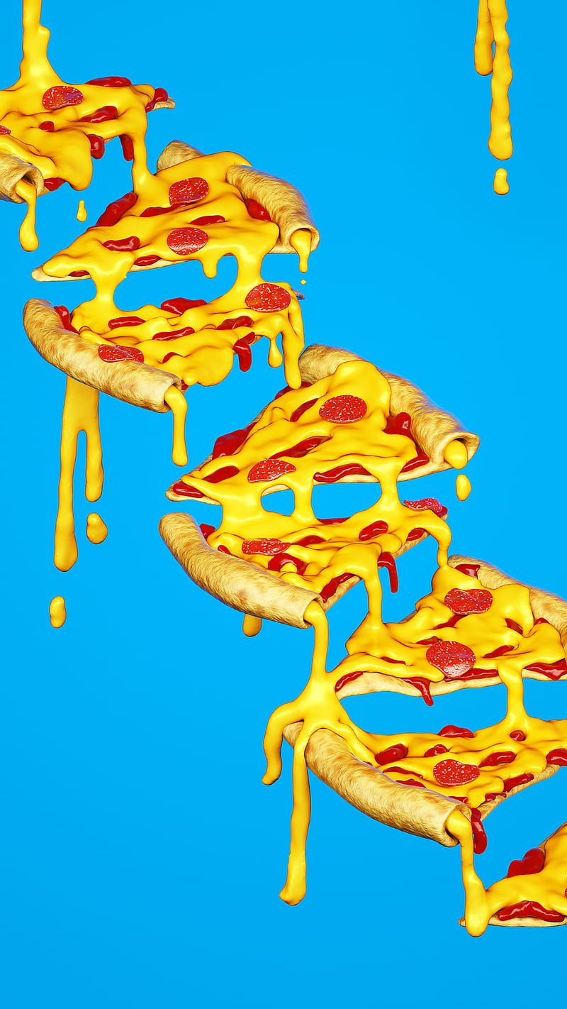 Pizza, YIPPIEHEY, cartoon, cheese, food, italian, munchies, salami, turtles, HD phone wallpaper