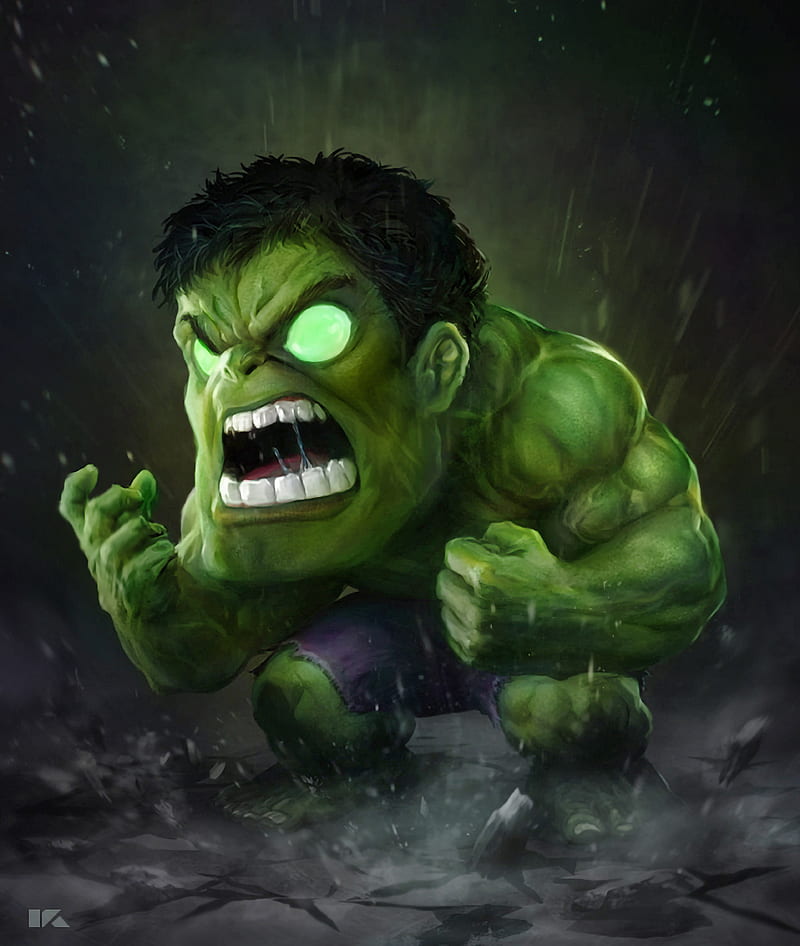 Small Angry Hulk, HD phone wallpaper