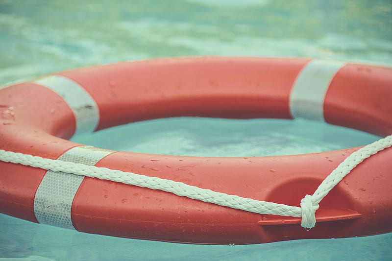 red and white lifebuoy, HD wallpaper