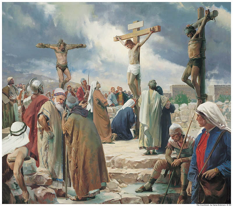 Crucifixion Christ, art, religious, artbook, christ, gospel, emotional, painting, popular, crucifixion, HD wallpaper