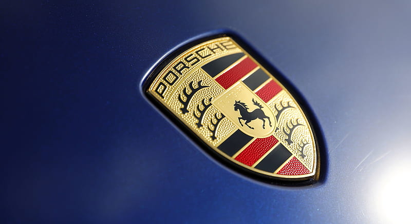 2020 Porsche Taycan Turbo (Color: Gentian Blue Metallic) - Badge , car, HD wallpaper