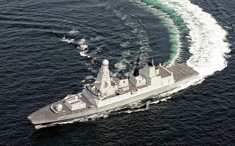 HMS Daring, D32, British destroyer, British warship, Daring-class, air-defence destroyers, Royal Navy, HD wallpaper