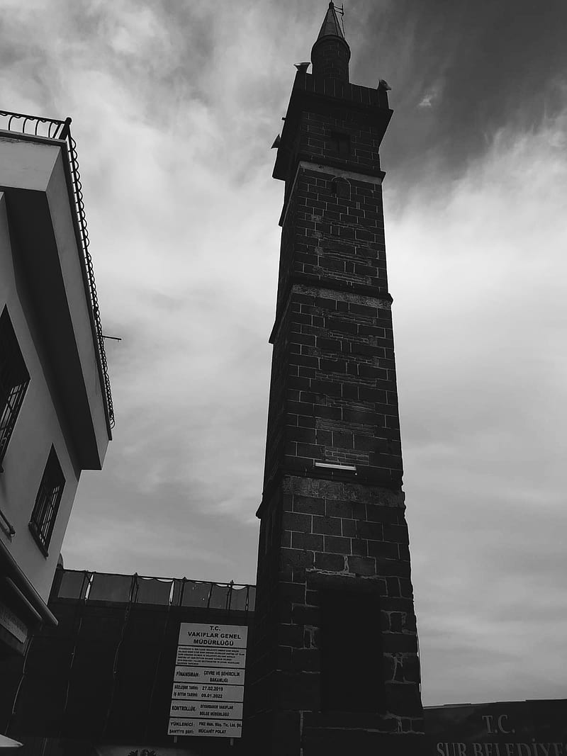 Diyarbakir minare, historical, minaret, sky, tower, HD phone wallpaper