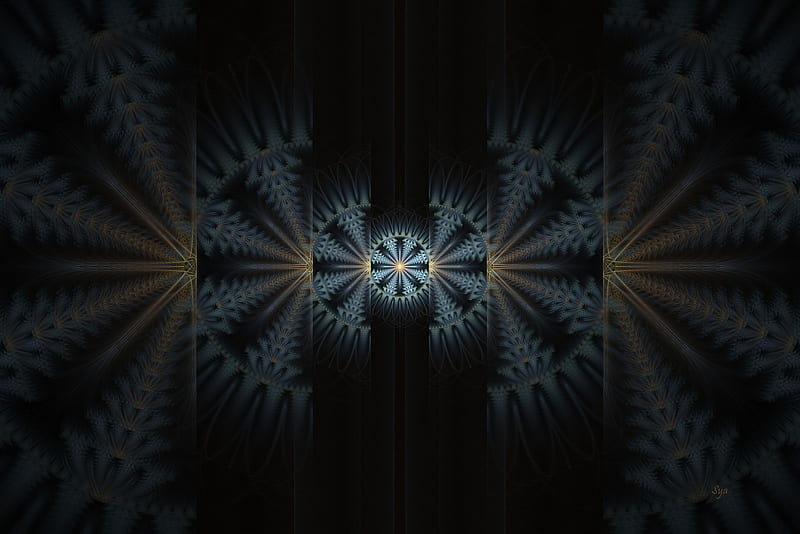 fractal, pattern, illusion, dark, abstraction, HD wallpaper