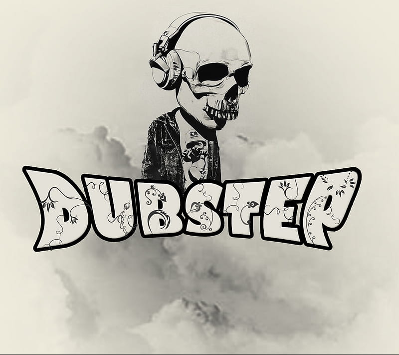 Dubstep, black, dj, music, skull, song, HD wallpaper